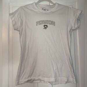 White Bedazzled Penguins T-Shirt